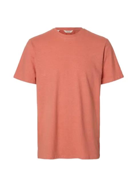 linen-blend T-shirt by SELECTED
