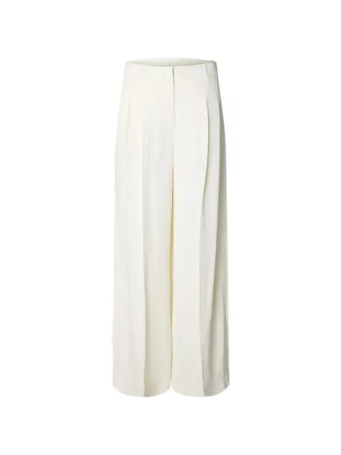 pleat-detail wide-leg trousers by SELECTED