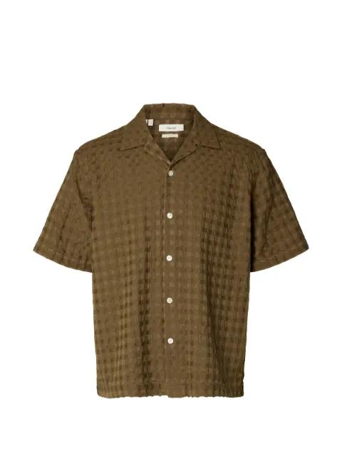 textured short-sleeve shirt by SELECTED