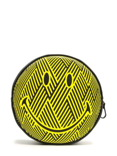 smile-face print circular-design wallet by SELETTI