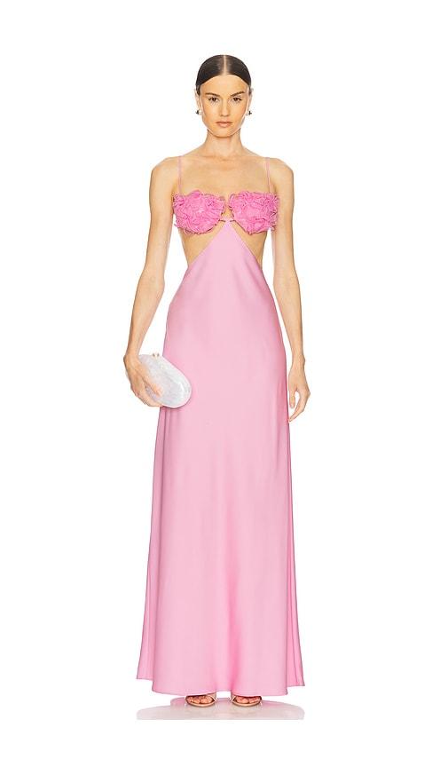 SELEZZA LONDON Everlyn Maxi Dress in Pink by SELEZZA LONDON SELEZZA LONDON Everlyn Maxi Dress in Pink by SELEZZA LONDON