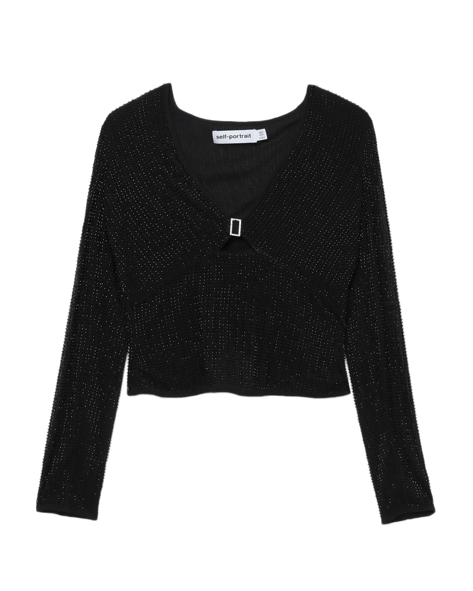 Beaded mesh top by SELF-PORTRAIT