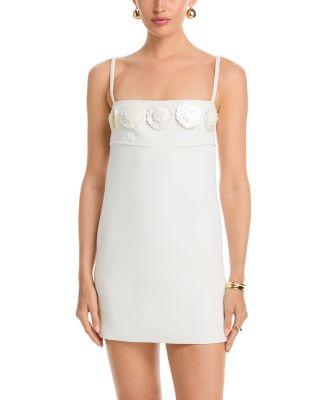 Crepe 3D Sequin Flower Mini Dress - Exclusive by SELF-PORTRAIT