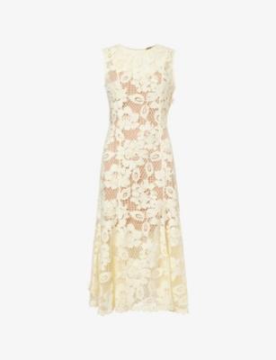 Crochet-Lace Midi Dress by SELF-PORTRAIT