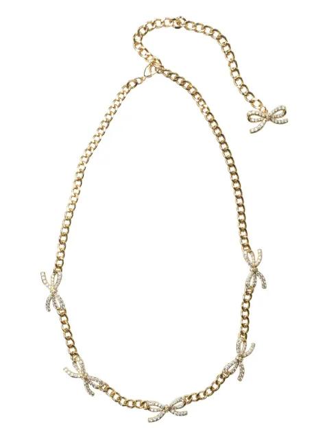 Crystal Bows necklace by SELF-PORTRAIT