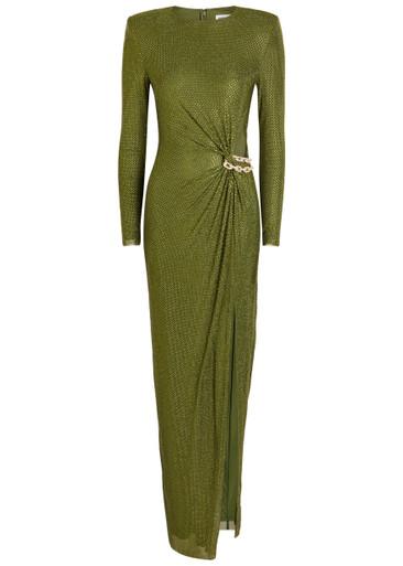 Crystal-embellished mesh gown by SELF-PORTRAIT