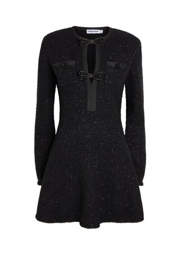 Embellished knit mini dress by SELF-PORTRAIT