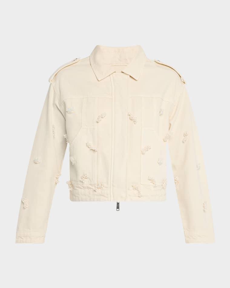 Floral Denim Jacket by SELF-PORTRAIT