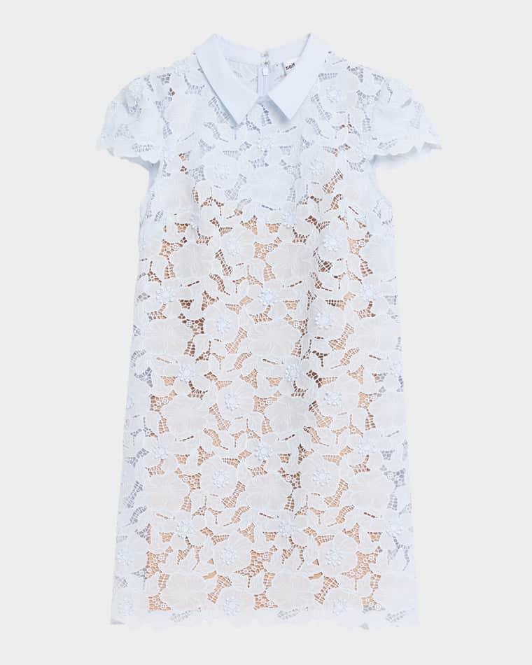 Floral Guipure Lace Mini Dress by SELF-PORTRAIT