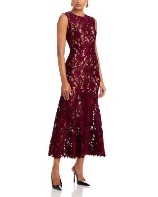 Guipere Lace Midi Dress by SELF-PORTRAIT