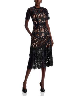 Lace Midi Dress by SELF-PORTRAIT