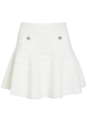 Pointelle knit mini skirt by SELF-PORTRAIT