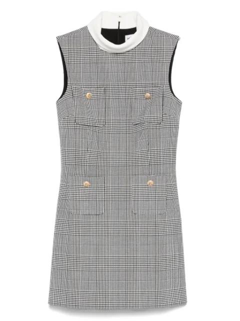 Prince of Wales-check mini dress by SELF-PORTRAIT