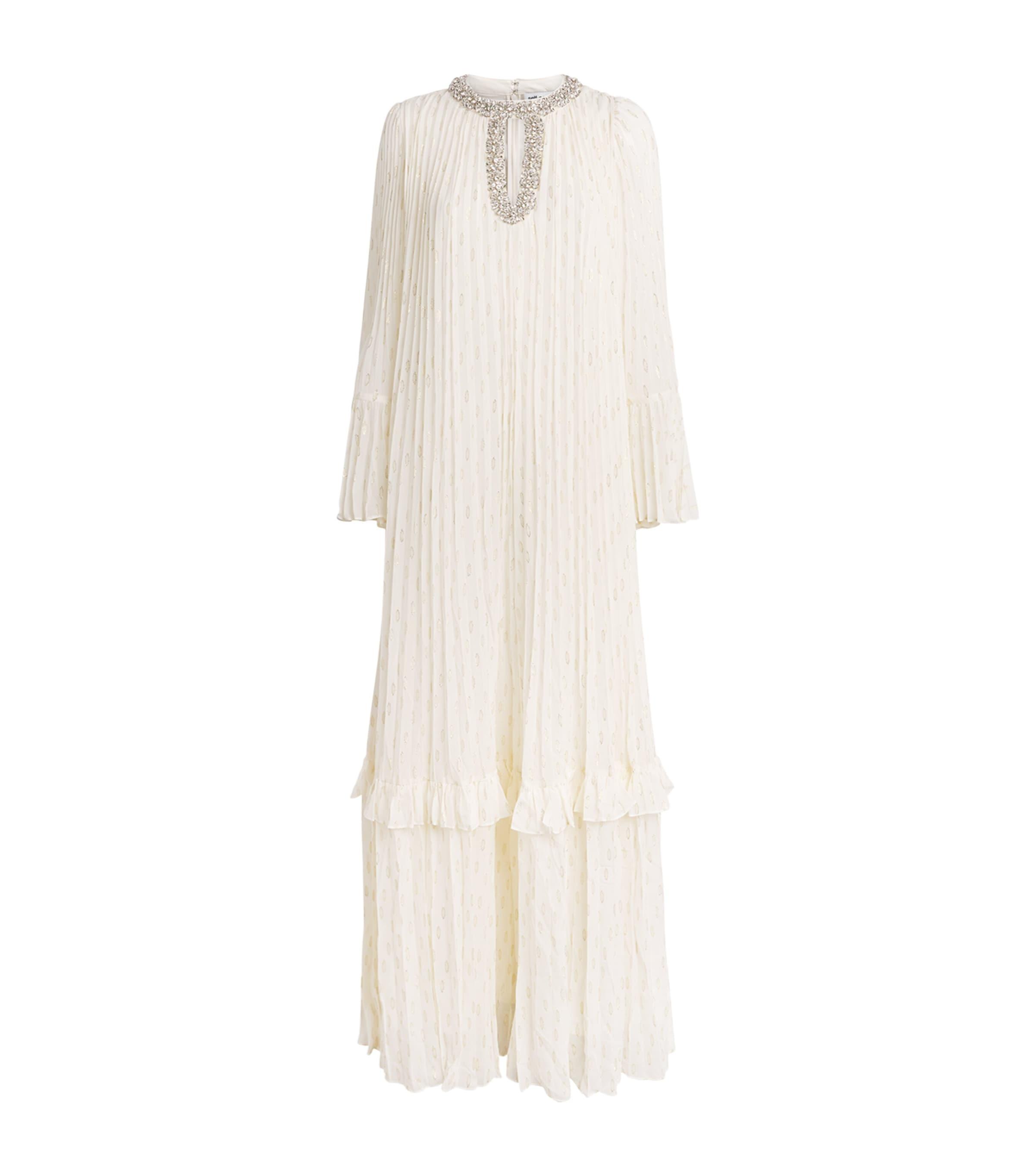 Self-Portrait Embellished-Neckline Maxi Dress by SELF-PORTRAIT