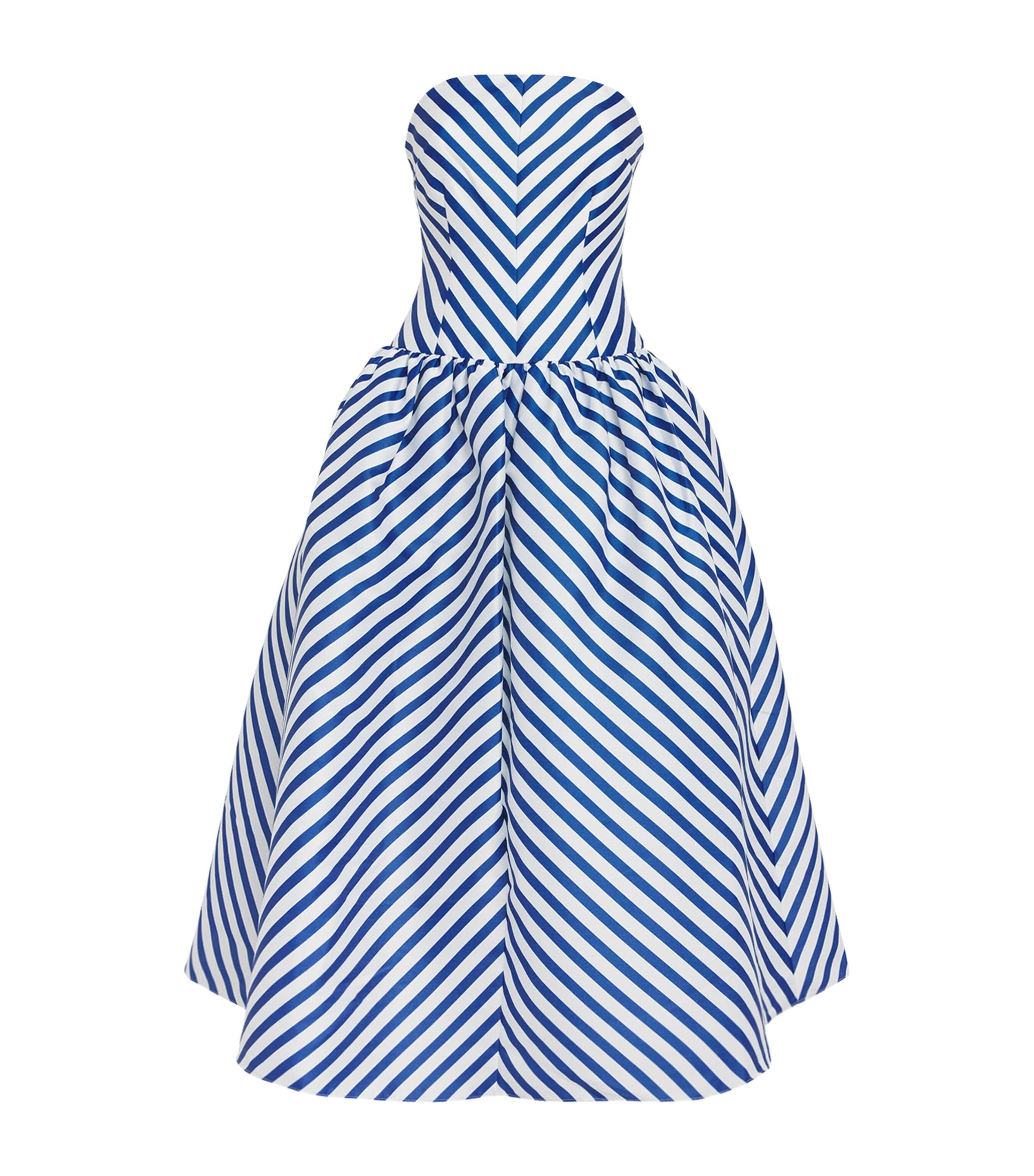 Self-Portrait Stripe Strapless Midi Dress by SELF-PORTRAIT
