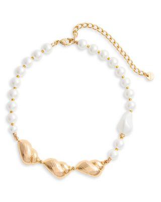Shell & Imitation Pearl Necklace by SELF-PORTRAIT