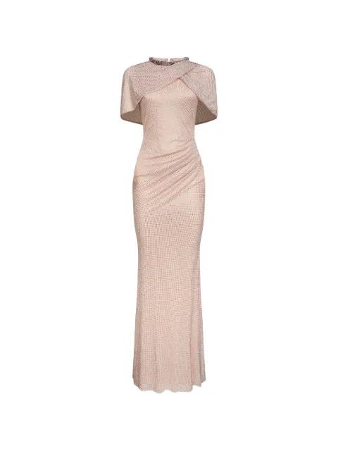 asymmetric draped rhinestone dress by SELF-PORTRAIT
