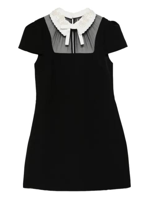 beaded collar mini dress by SELF-PORTRAIT