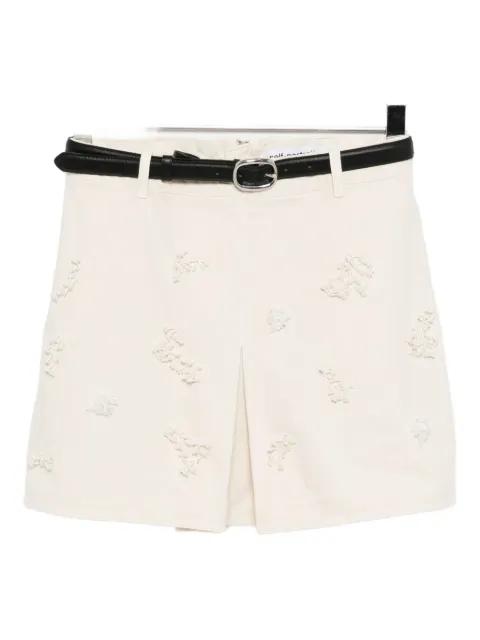 beaded floral mini skirt by SELF-PORTRAIT
