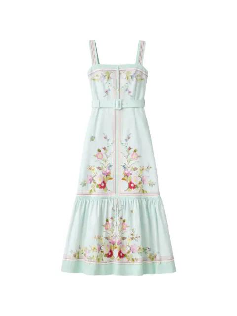 belted maxi dress by SELF-PORTRAIT