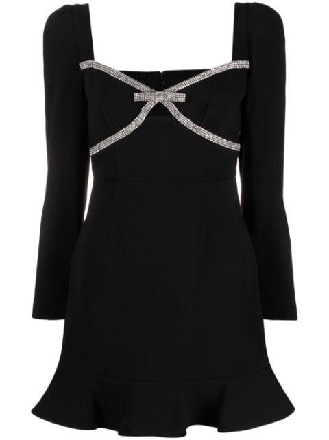 bow-detail mini dress by SELF-PORTRAIT