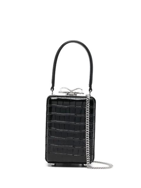 bow-detail top-handle mini bag by SELF-PORTRAIT