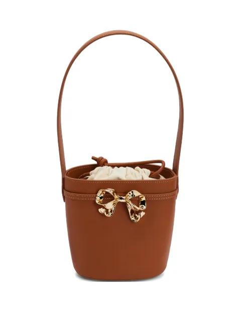 bow-embellished bucket bag by SELF-PORTRAIT
