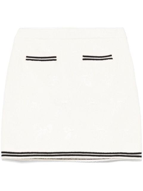 bow-jacquard mini skirt by SELF-PORTRAIT