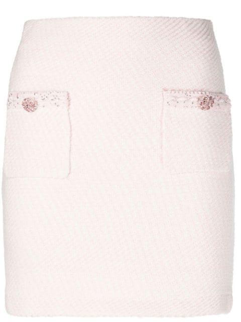 braided-trim mini skirt by SELF-PORTRAIT