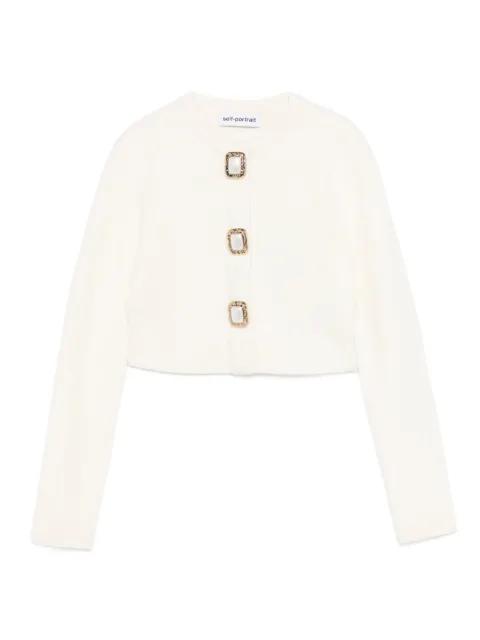 button-embellished cardigan by SELF-PORTRAIT