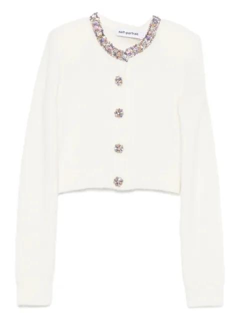 buttons-embellished cardigan by SELF-PORTRAIT