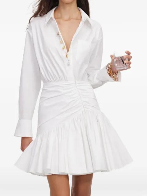 charm-embellished ruched mini dress by SELF-PORTRAIT