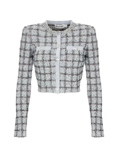 check-pattern cardigan by SELF-PORTRAIT