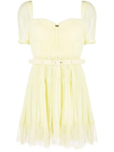 chiffon lace-detail minidress by SELF-PORTRAIT