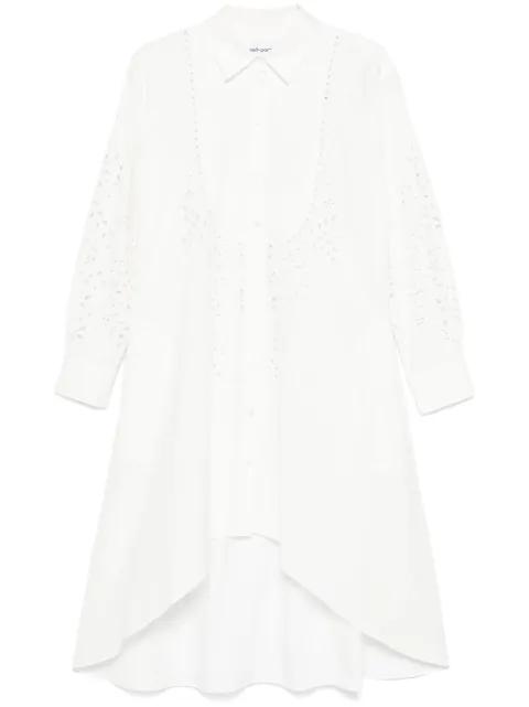 cotton embroidered shirt dress by SELF-PORTRAIT