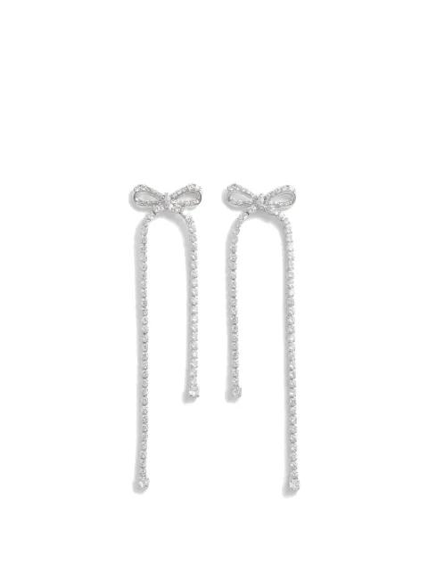 crystal bow earrings by SELF-PORTRAIT