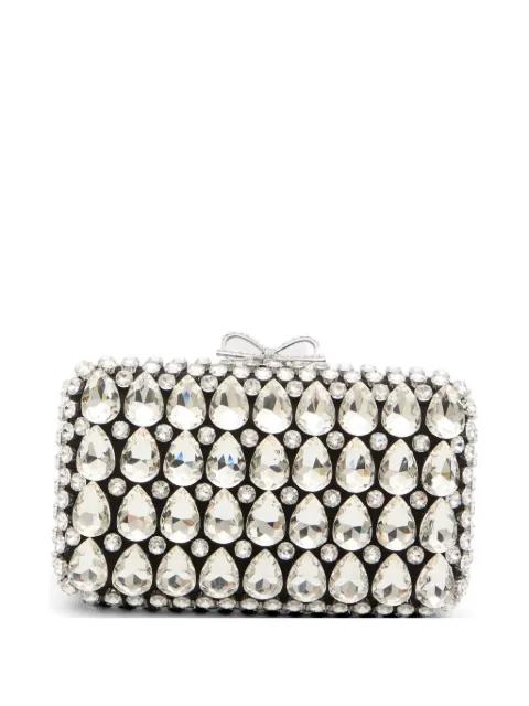 crystal-embellished bow clutch by SELF-PORTRAIT