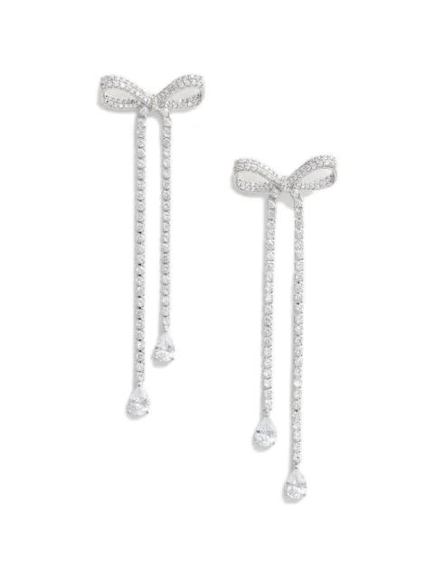 crystal-embellished bow-detail earrings by SELF-PORTRAIT
