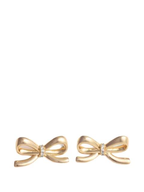 crystal-embellished bow earrings by SELF-PORTRAIT