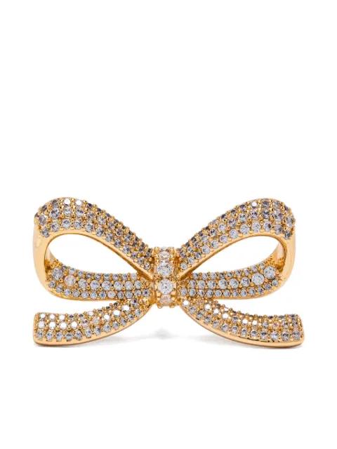 crystal-embellished bow earrings by SELF-PORTRAIT