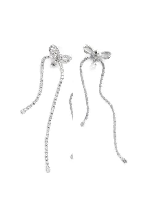 crystal-embellished bow earrings by SELF-PORTRAIT