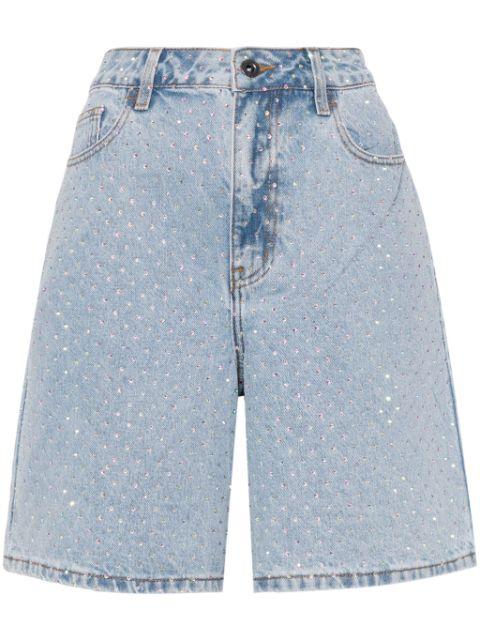 crystal-embellished denim shorts by SELF-PORTRAIT