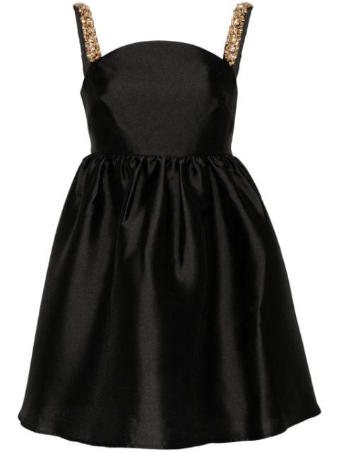 crystal-embellished flared minidress by SELF-PORTRAIT