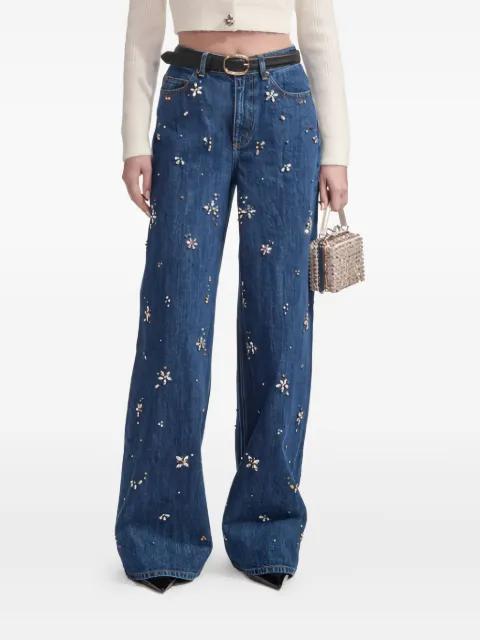 crystal-embellished jeans by SELF-PORTRAIT