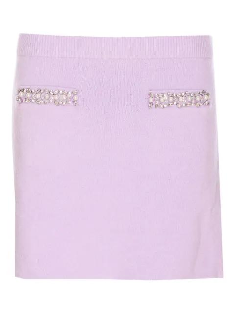 crystal-embellished knitted skirt by SELF-PORTRAIT