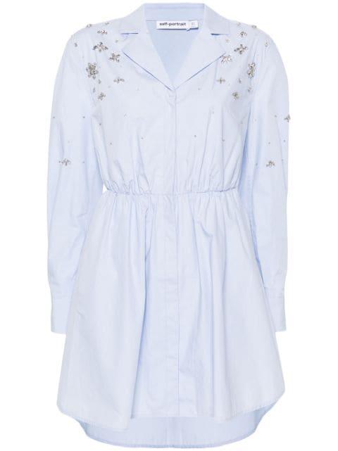 crystal-embellished shirtdress by SELF-PORTRAIT