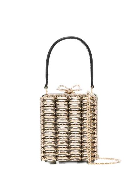 crystal-embellished top-handle mini bag by SELF-PORTRAIT