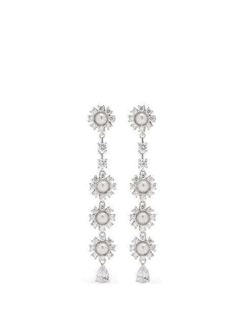 crystal stones earrings by SELF-PORTRAIT
