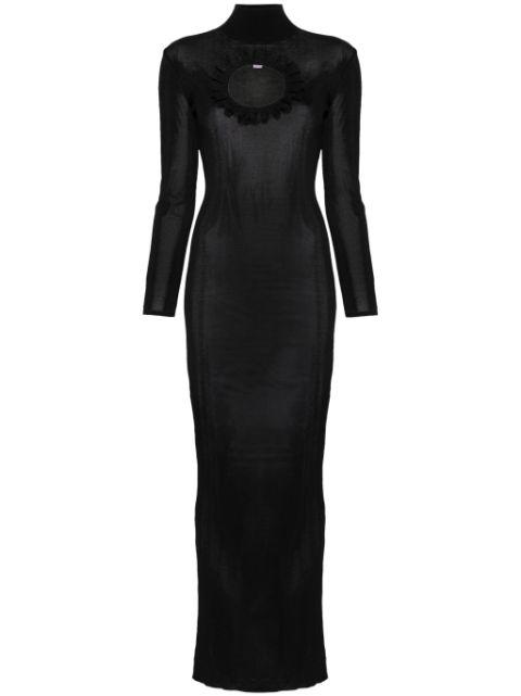 cut out-detail knitted maxi dress by SELF-PORTRAIT