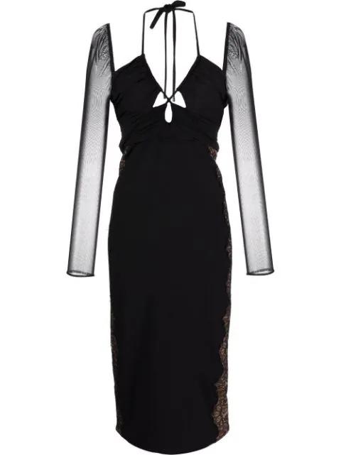 cut-out jersey dress by SELF-PORTRAIT